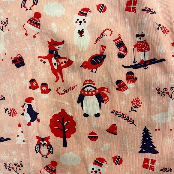 Unique Vintage Pink Winter Animals Full Swing Skirt cotton - 1X/16 - NWT - Picture 7 of 14